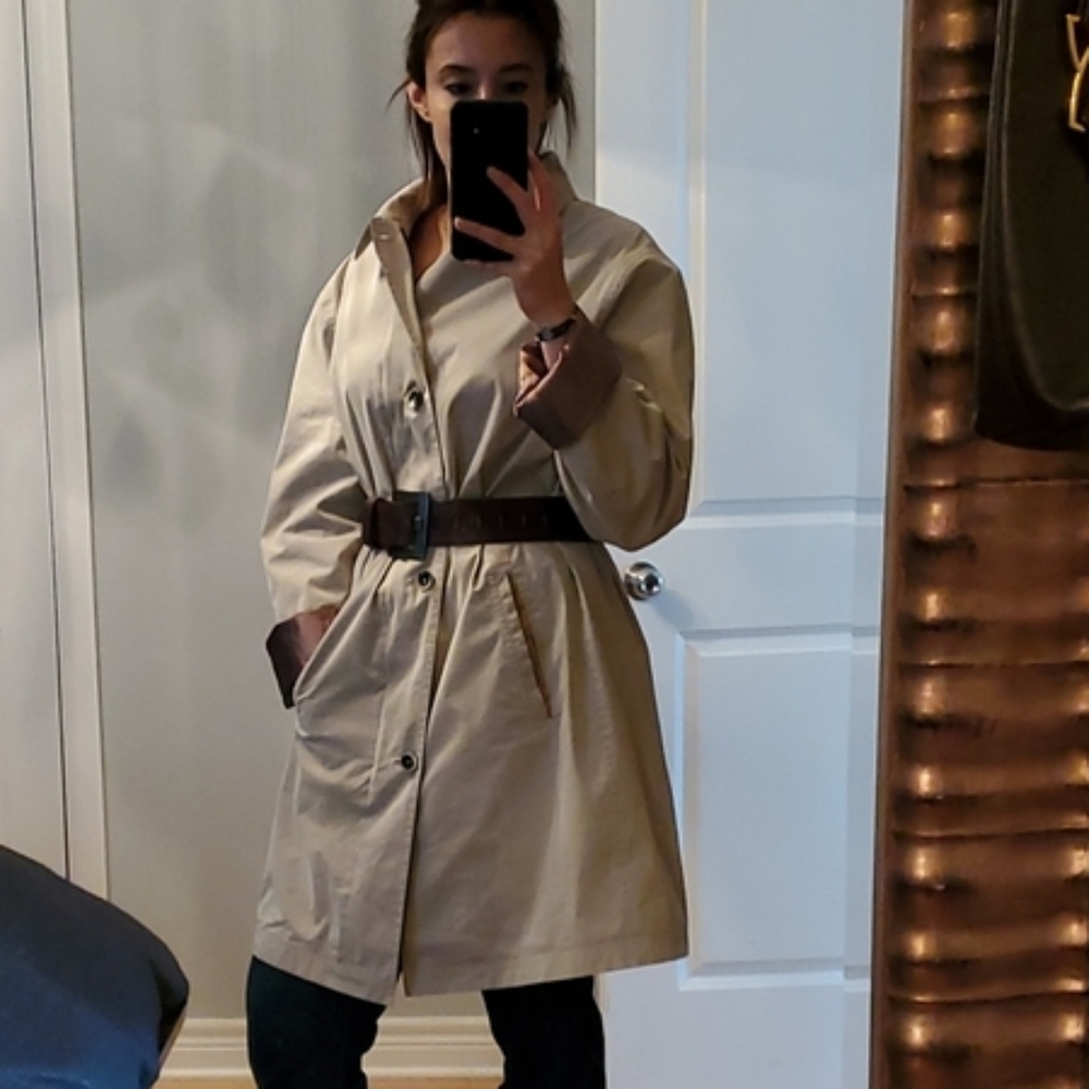 ETRO Milano men's beige trench coat / jacket size 56 or oversized for women